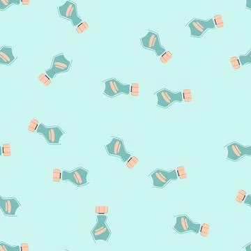 Seamless pattern bottle perfume for women cartoon vector Stock Illustration