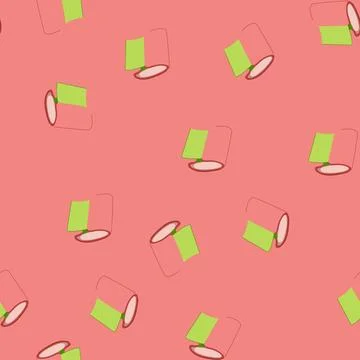 Seamless pattern bottle post it dispenser cartoon vector Stockillustratie