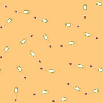Seamless pattern bottle vinegar organic cartoon vector Stock Illustration