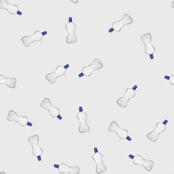 Seamless pattern bottle water filter cartoon vector イラスト素材