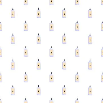 Seamless pattern with bottles of tattoo ink Ilustração Stock