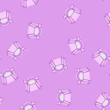 Seamless pattern bouncy inflatable castle cartoon vector Stock Illustration