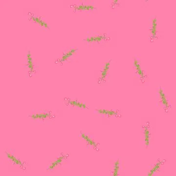Seamless pattern bouquet flower branch cartoon vector Illustrazione stock