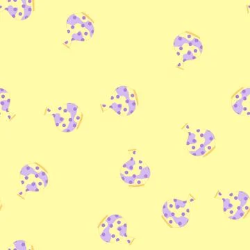 Seamless pattern bouquet vase flower cartoon vector Stock Illustration