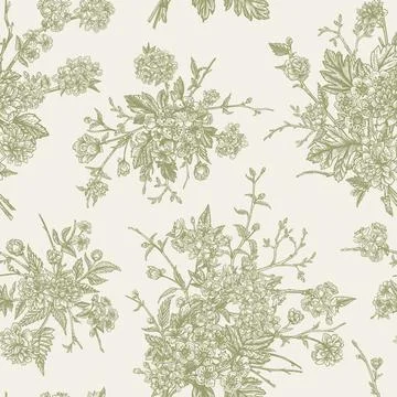 Seamless pattern with bouquets. Stock-Illustration
