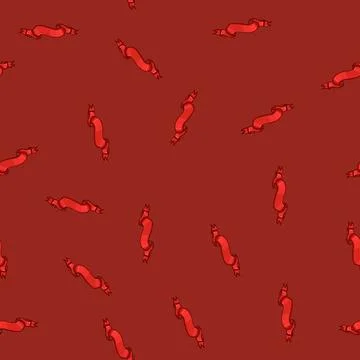 Seamless pattern bow red ribbon cartoon vector Illustrazione stock