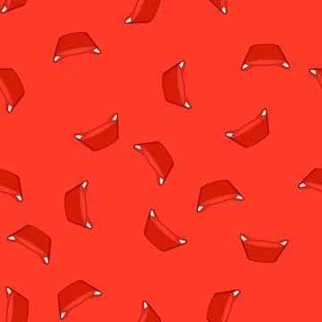 Seamless pattern bowl basin plastic cartoon vector Stockillustratie