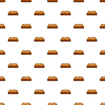Seamless pattern bowl with cat dry food Stock Illustration