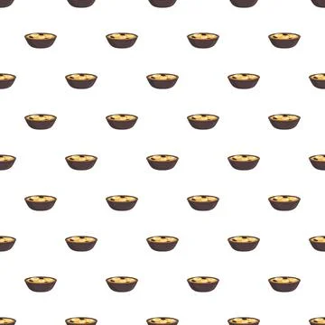 Seamless pattern bowl food breakfast vector wallpaper Illustrazione stock