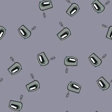 Seamless pattern bowl hand mixer cartoon vector イラスト素材