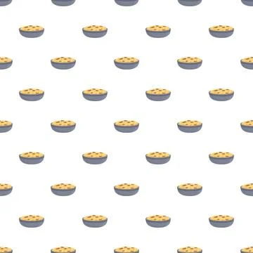 Seamless pattern bowl of muesli for breakfast Stock Illustration