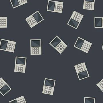 Seamless pattern bowl retro control panel cartoon vector Stock Illustration