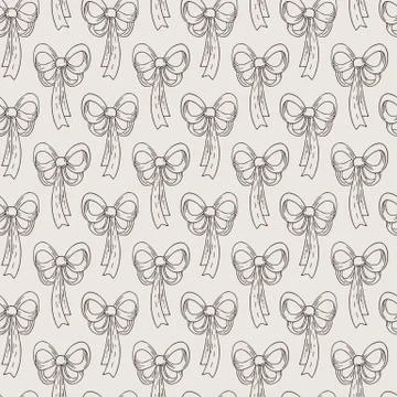 Seamless pattern with bows. Stock Illustration