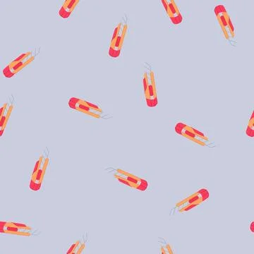 Seamless pattern box cutter knife cartoon vector Stock Illustration