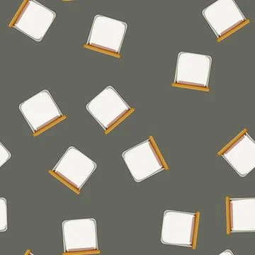 Seamless pattern box glass container cartoon vector Stock Illustration
