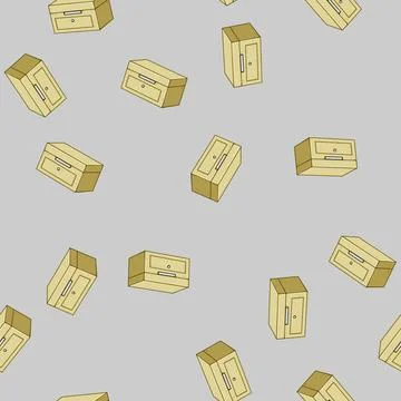 Seamless pattern box jewelry organizer cartoon vector 스톡 일러스트