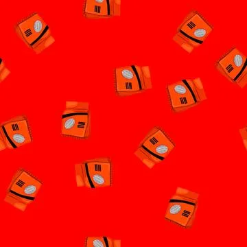 Seamless pattern box litter pet color icon vector Stock Illustration