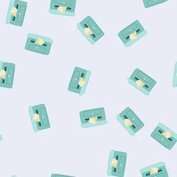 Seamless pattern box mailbox letter cartoon vector Stock Illustration
