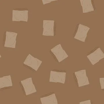 Seamless pattern box paper lunch bag cartoon vector Stock Illustration