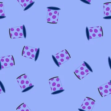 Seamless pattern box pencil holder cartoon vector Illustrazione stock