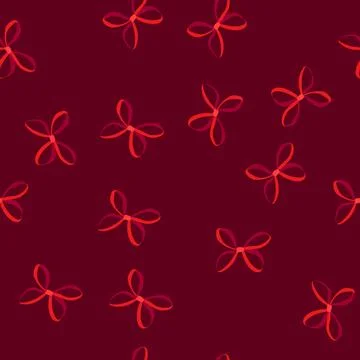 Seamless pattern box red bow cartoon vector Stock Illustration