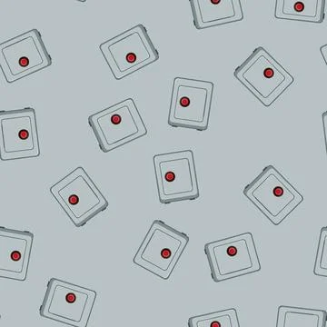 Seamless pattern box safe cartoon vector sign color 스톡 일러스트