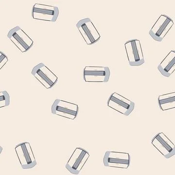 Seamless pattern box shower cabin cartoon vector Stockillustratie