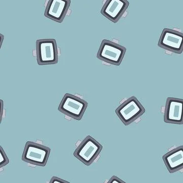 Seamless pattern box water gas meter cartoon vector 스톡 일러스트