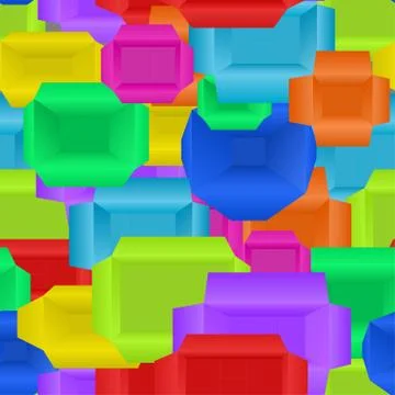 Seamless Pattern Of Boxes Different Color And Sizes For Your Design Stock Illustration