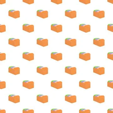 Seamless pattern with boxes storing folded clothes Stock Illustration