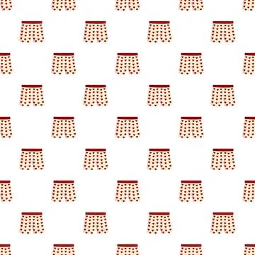 Seamless pattern of boxing shorts with hearts Stock Illustration
