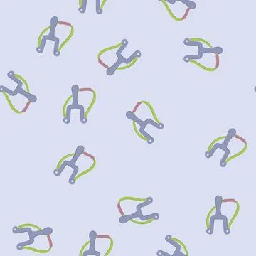 Seamless pattern boy slingshot cartoon vector Stock Illustration