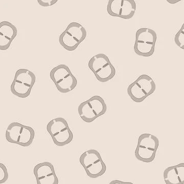 Seamless pattern braid buckle belt cartoon vector Stock Illustration