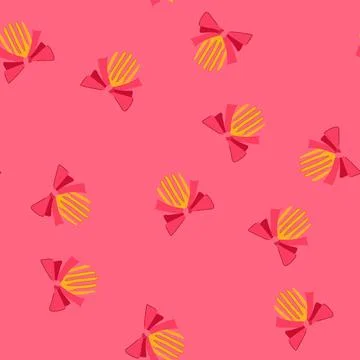 Seamless pattern braid hair clip cartoon vector Stock Illustration