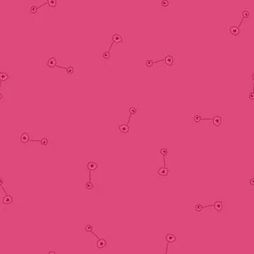 Seamless pattern brain neurons cartoon vector Stock Illustration