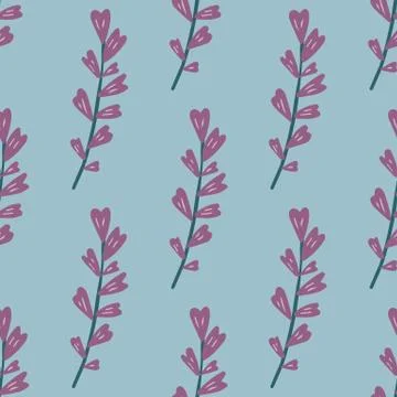 Seamless pattern with branch leaves. Geometric botanical leaf wallpaper. Stock Illustration