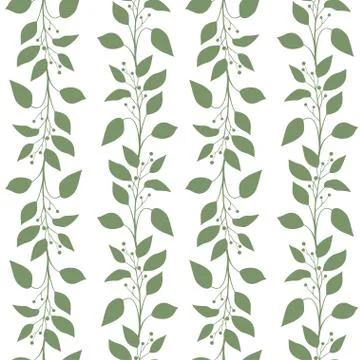 Seamless pattern branches and leaves of Camphor laurel. Floral background. Stock Illustration