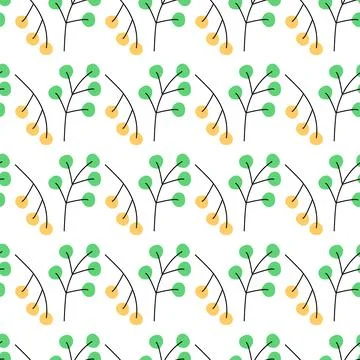 Seamless pattern from branches in bright marker hues. Abstract background Illustrazione stock