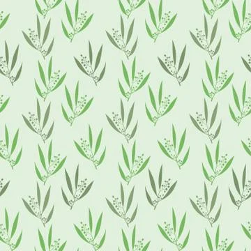 Seamless pattern branches of eucalyptus Illustrazione stock