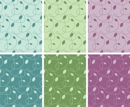 Seamless Pattern Branches With Leaves Stock Illustration