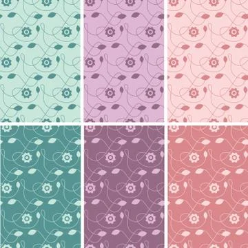 Seamless Pattern Branches With Leaves Illustrazione stock