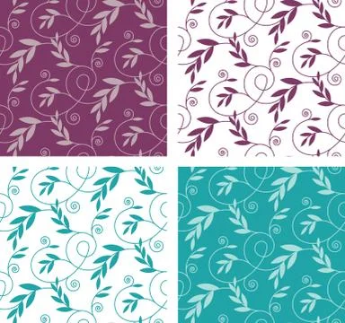 Seamless Pattern Branches With Leaves Illustrazione stock