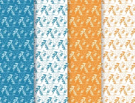 Seamless Pattern Branches With Leaves Stock Illustration