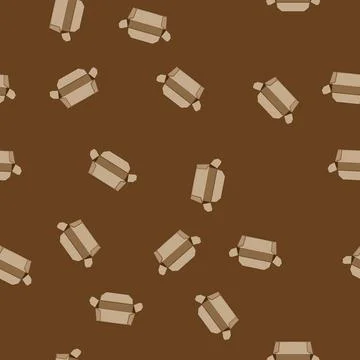 Seamless pattern brand food box to go cartoon vector Stock Illustration