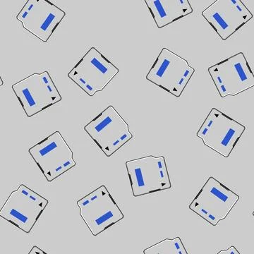 Seamless pattern brand minisd card cartoon vector Stock Illustration