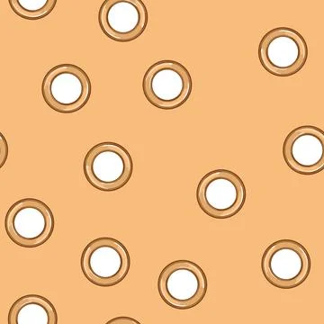 Seamless pattern brass grommet ring cartoon vector 스톡 일러스트