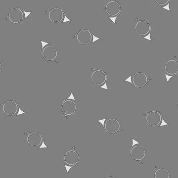 Seamless pattern brass post horn cartoon vector Stock Illustration