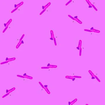 Seamless pattern brass saxophone cartoon vector イラスト素材