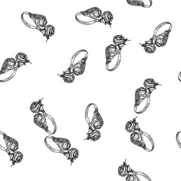 Seamless pattern brass steampunk device sketch hand drawn イラスト素材