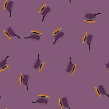 Seamless pattern bread fondue cartoon vector 库存插图